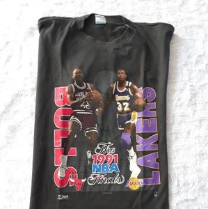 ☆☆☆sold vintage 91 NBA finals Bulls Lakers🏀